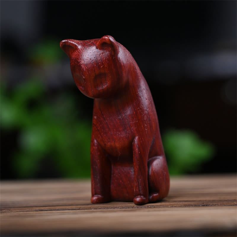 Buddha Stones, Gato Pequeño, Ratón, Sándalo Verde, Palosanto Rojo Africano, Paz, Decoración del Hogar - image 27