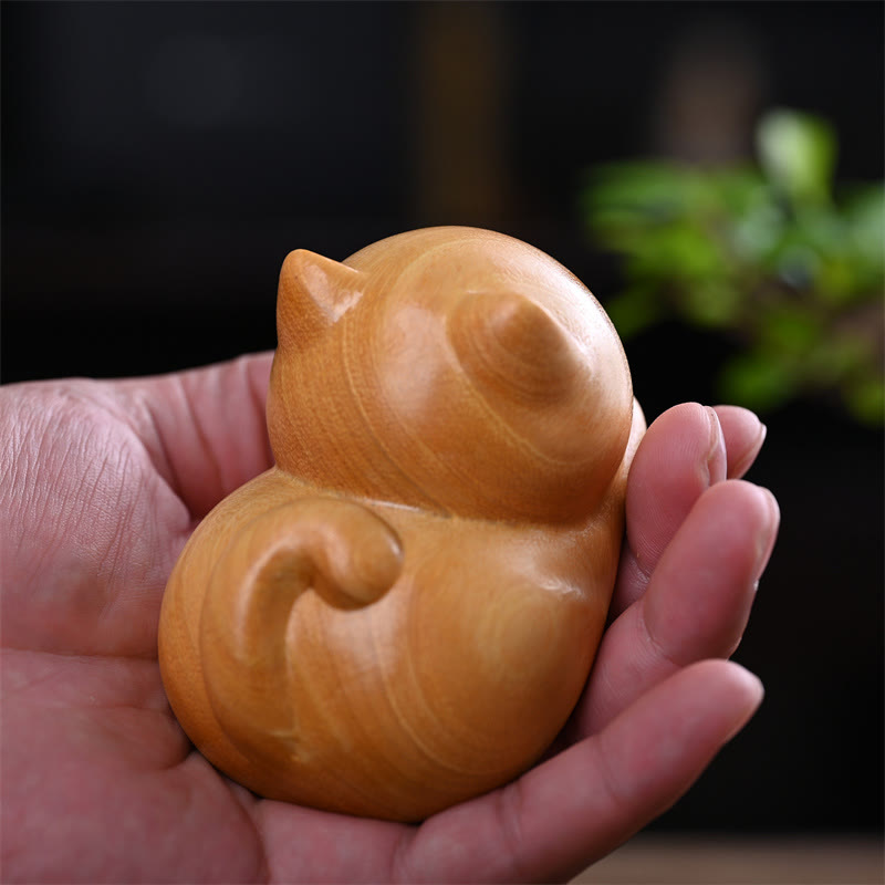 Buddha Stones, pequeño, lindo, gato durmiendo seguro, sándalo, curación, decoración del hogar - image 15