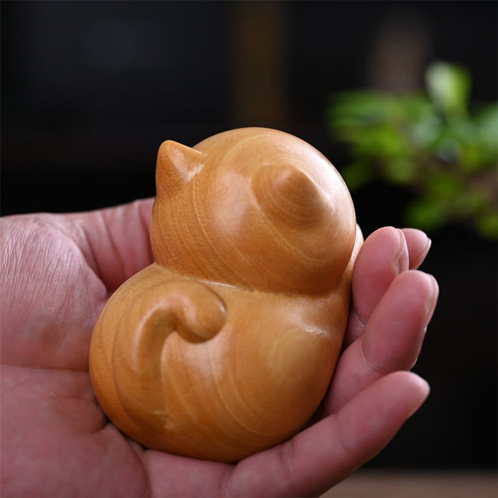 Buddha Stones, pequeño, lindo, gato durmiendo seguro, sándalo, curación, decoración del hogar - image 15