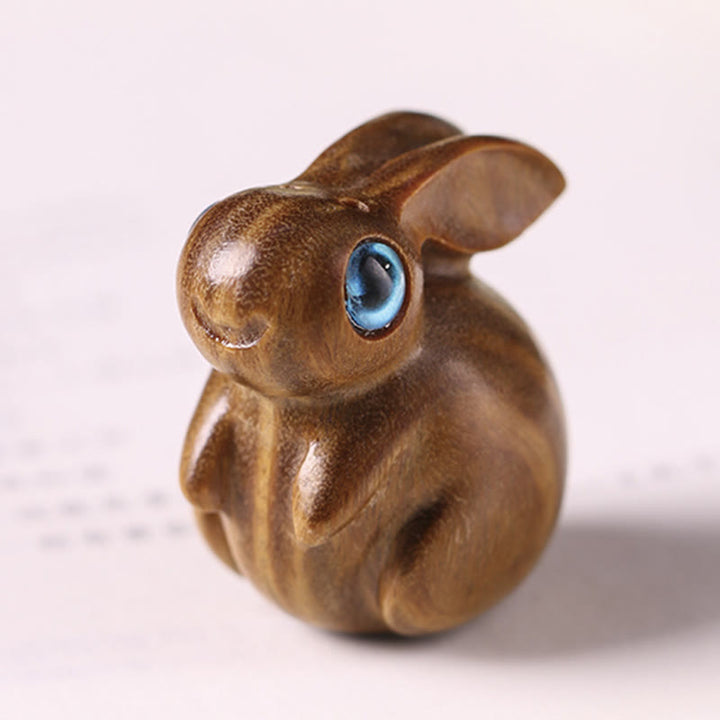 Buddha Stones de hoja pequeña, sándalo rojo, sándalo verde, mini conejo de la suerte, decoración relajante - image 8