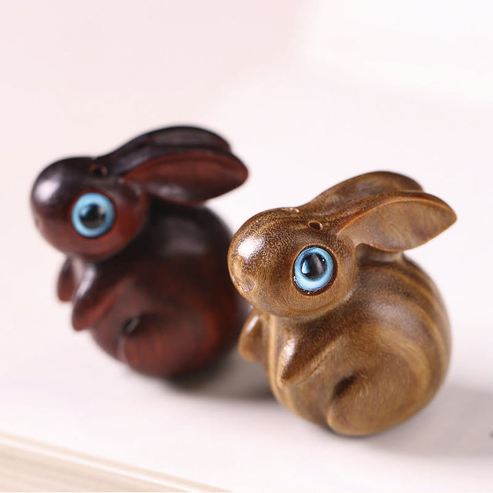 Buddha Stones de hoja pequeña, sándalo rojo, sándalo verde, mini conejo de la suerte, decoración relajante - image 13