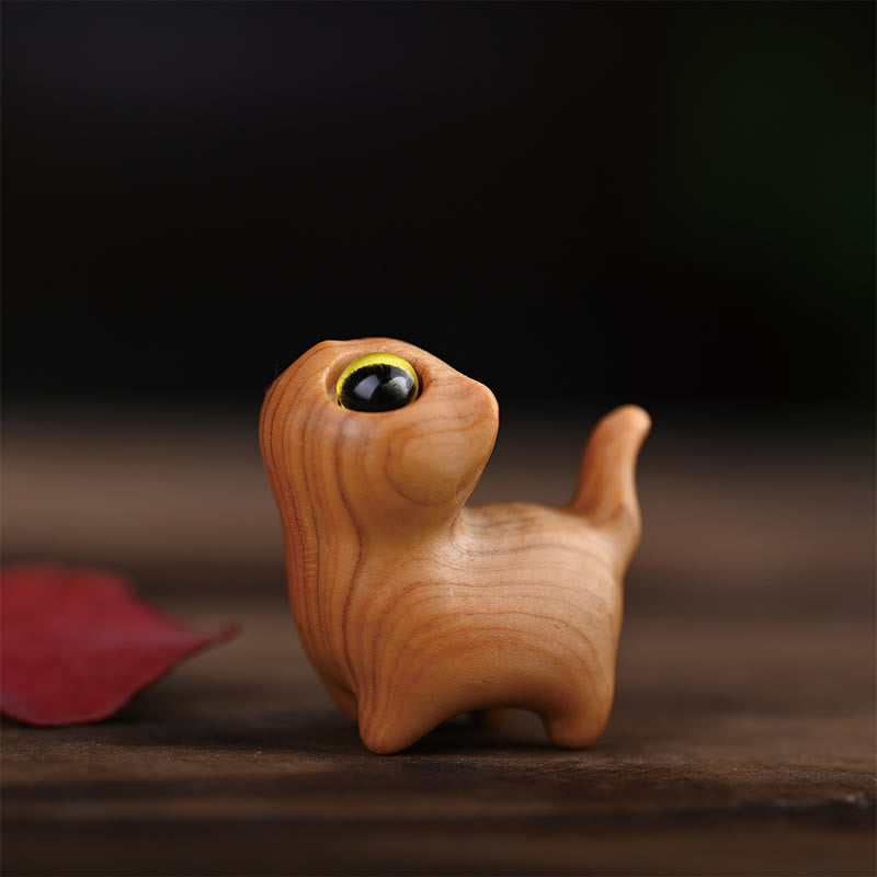 Buddha Stones, sándalo verde, madera de ébano, sándalo, hoja pequeña, sándalo rojo, mini gato de la suerte, decoración de paz - Thuja Sutchuenensis Ojos Amarillos 3*3*2.0cm - image 16