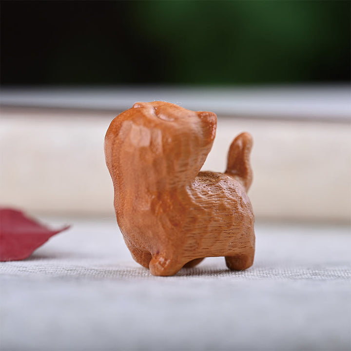 Buddha Stones, sándalo verde, madera de ébano, sándalo, hoja pequeña, sándalo rojo, mini gato de la suerte, decoración de paz - Gato de sándalo dorado - image 23