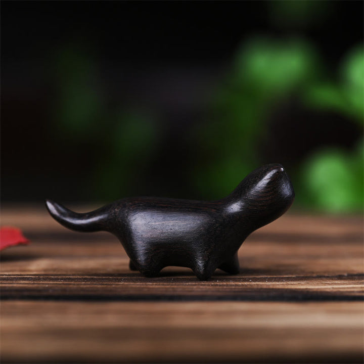 Buddha Stones, sándalo verde, hoja pequeña, sándalo rojo, madera de ébano, madera de arcoíris, mini gato caminante de la suerte, decoración positiva - image 9