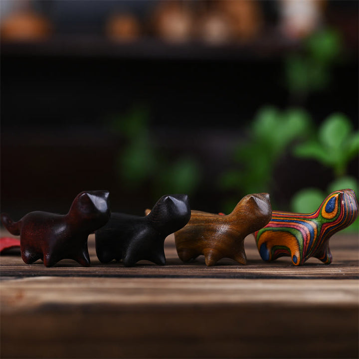 Buddha Stones, sándalo verde, hoja pequeña, sándalo rojo, madera de ébano, madera de arcoíris, mini gato caminante de la suerte, decoración positiva - image 18