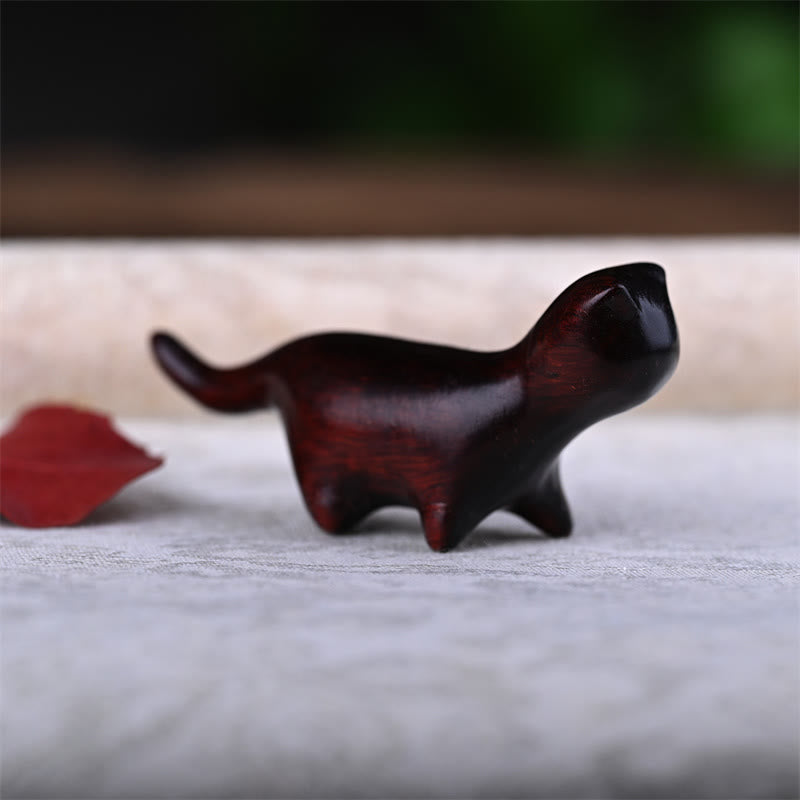 Buddha Stones, sándalo verde, hoja pequeña, sándalo rojo, madera de ébano, madera de arcoíris, mini gato caminante de la suerte, decoración positiva - image 13