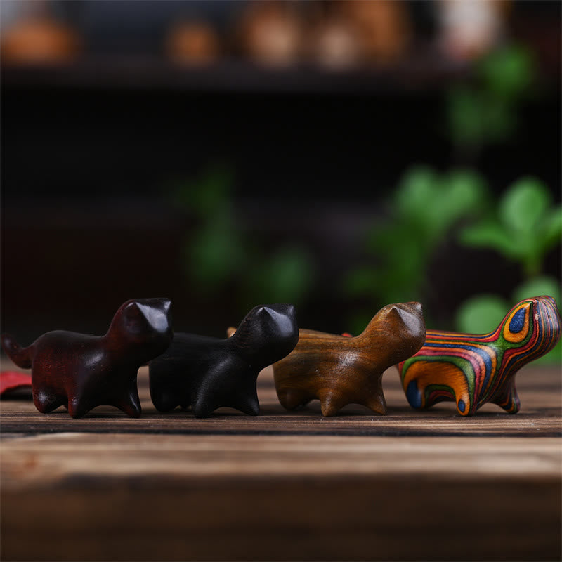 Buddha Stones, sándalo verde, hoja pequeña, sándalo rojo, madera de ébano, madera de arcoíris, mini gato caminante de la suerte, decoración positiva - image 19
