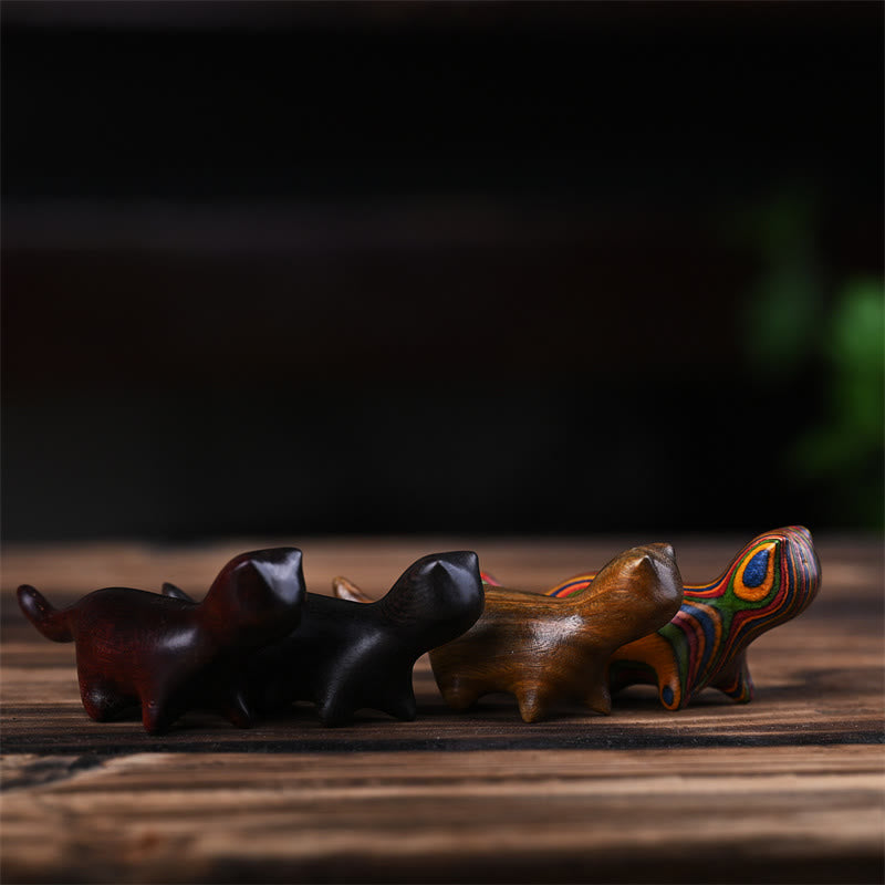 Buddha Stones, sándalo verde, hoja pequeña, sándalo rojo, madera de ébano, madera de arcoíris, mini gato caminante de la suerte, decoración positiva - image 19