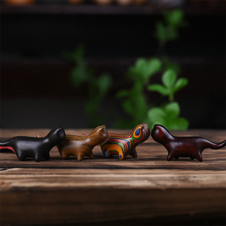 Buddha Stones, sándalo verde, hoja pequeña, sándalo rojo, madera de ébano, madera de arcoíris, mini gato caminante de la suerte, decoración positiva - image 0