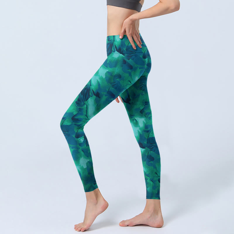 Leggings de yoga para mujer con estampado floral de Buddha Stones - image 3