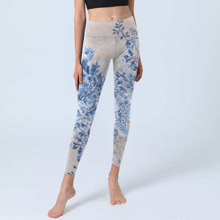 Leggings de yoga para mujer con estampado de margaritas y rosas de Buddha Stones - image 5