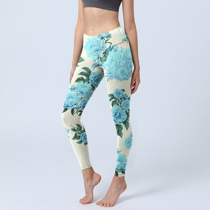 Leggings de yoga para mujer con estampado de Buddha Stones - Marfil - US18，UK/AU22，EU50 (4XL) - image 1