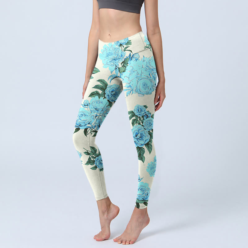 Leggings de yoga para mujer con estampado de Buddha Stones - Marfil - US18，UK/AU22，EU50 (4XL) - image 0