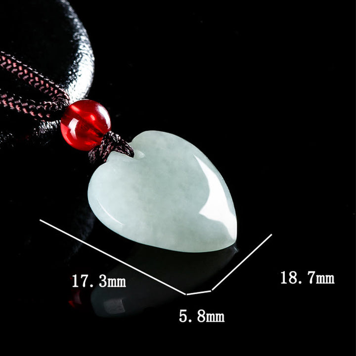Colgante de corazón de jade con Buddha Stones para la prosperidad