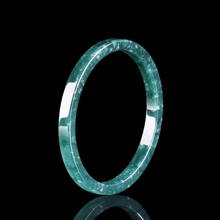 Pulsera fina de jade natural con Buddha Stones y abundancia - 64 mm - image 0