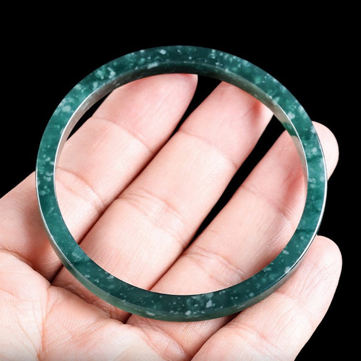 Pulsera fina de jade natural con Buddha Stones y abundancia