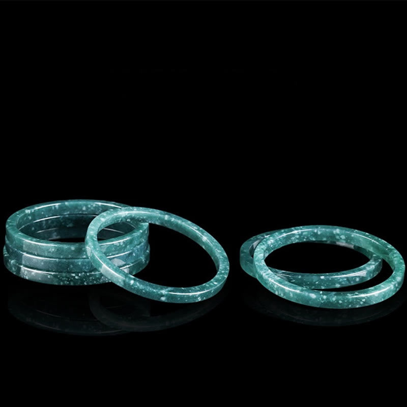 Pulsera fina de jade natural con Buddha Stones y abundancia