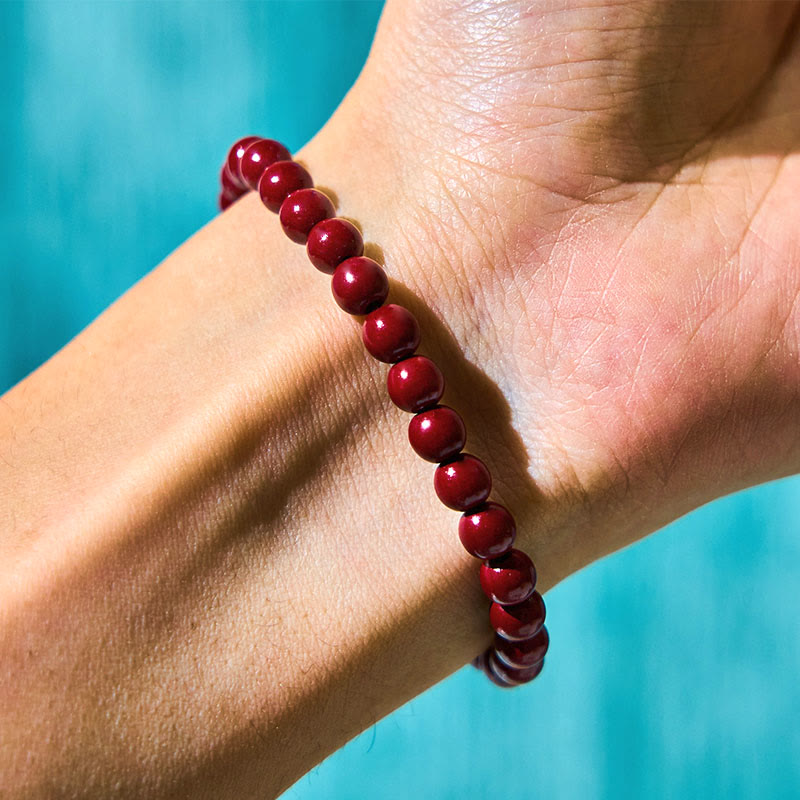 Pulsera con amuleto de bendición con Buddha Stones y calabaza cinabrio