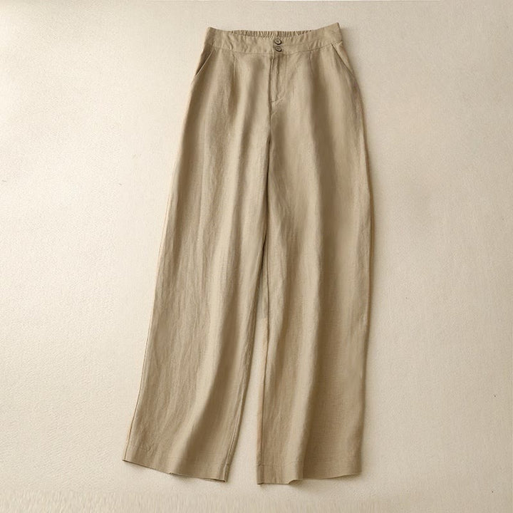 Pantalones de mujer de pierna ancha con bolsillos, diseño sencillo y cremallera, estilo casual de verano, con estampado de Buddha Stones. - image 37