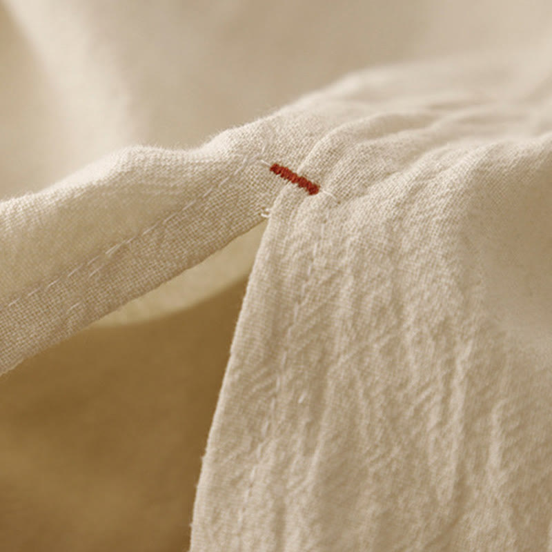 Pantalones de lino y algodón con diseño sencillo e informal de Buddha Stones para mujer, con bolsillos y abertura en la pierna ancha. - image 14