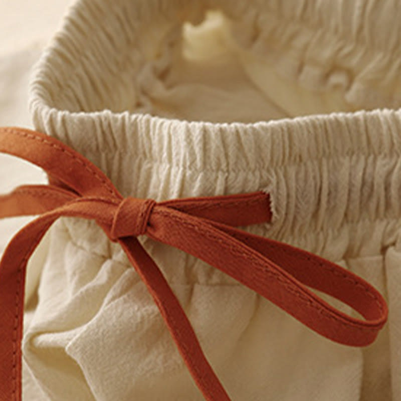 Pantalones de lino y algodón con diseño sencillo e informal de Buddha Stones para mujer, con bolsillos y abertura en la pierna ancha. - image 8