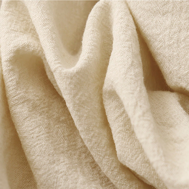 Pantalones de lino y algodón con diseño sencillo e informal de Buddha Stones para mujer, con bolsillos y abertura en la pierna ancha. - image 11