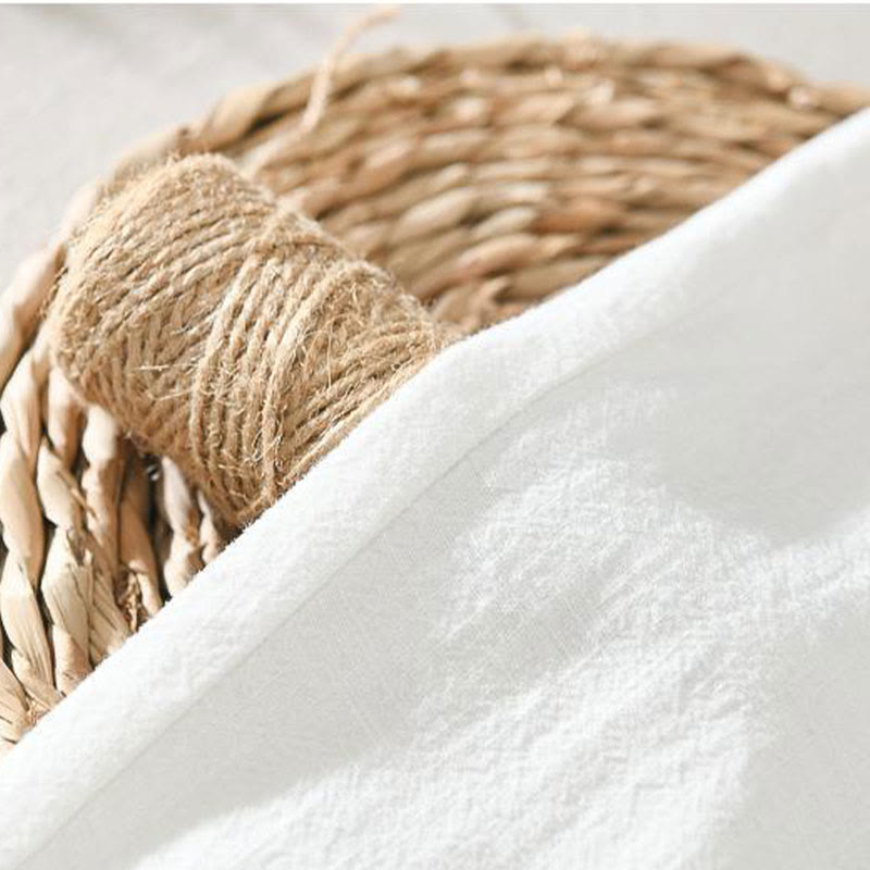 Pantalones casuales de verano Buddha Stones de lino y ramio con cordón y bolsillos para hombre - image 7