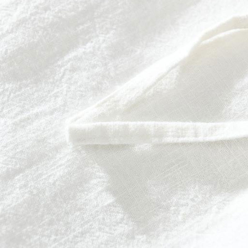 Pantalones casuales de verano Buddha Stones de lino y ramio con cordón y bolsillos para hombre - image 6