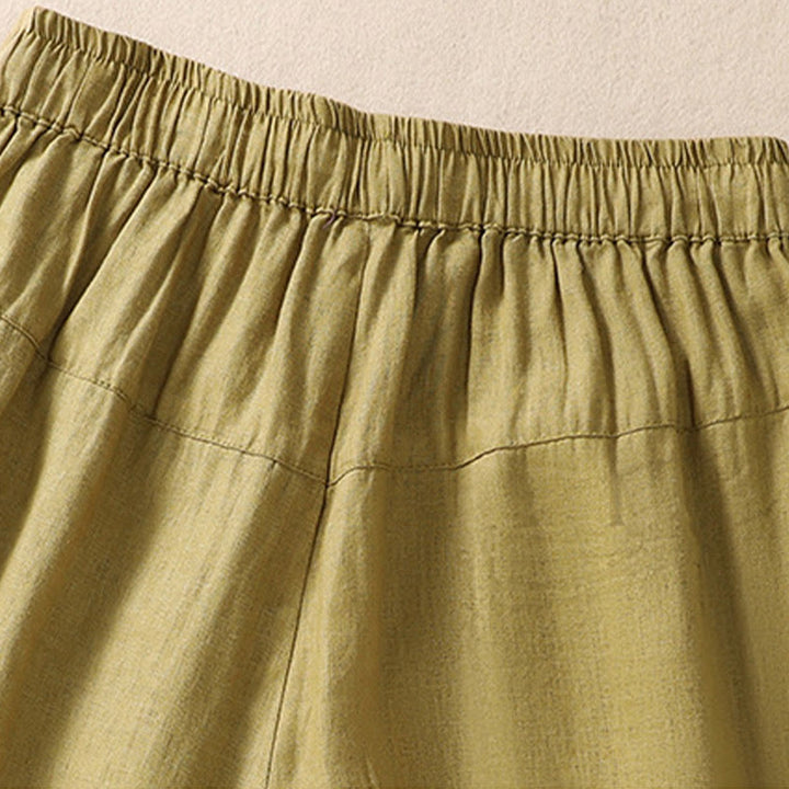 Pantalones cortos de mujer con cordón ajustable, bolsillos y estampado floral informal de Buddha Stones. - image 18