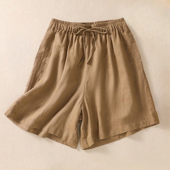 Pantalones cortos de mujer con cordón ajustable, bolsillos y estampado floral informal de Buddha Stones. - Perú - US8-10，UK/AU12-14，EU40-42 (2XL) - image 6