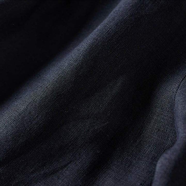 Pantalones cortos de lino y algodón con diseño arrugado sencillo de verano para mujer con bolsillos y Buddha Stones - image 13