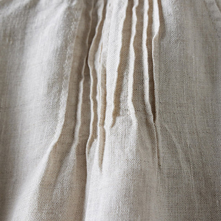 Pantalones cortos de lino y algodón con diseño arrugado sencillo de verano para mujer con bolsillos y Buddha Stones - image 40