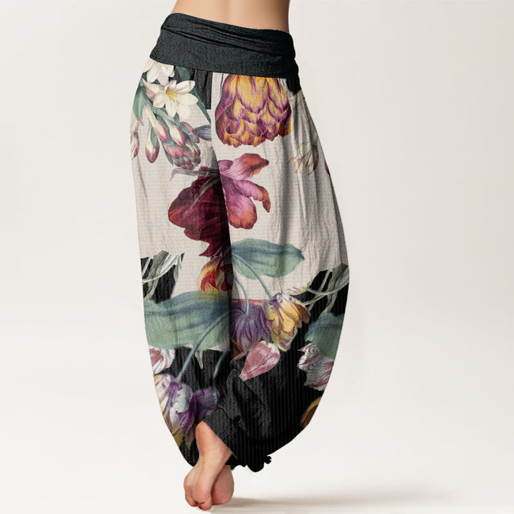 Pantalones harén con cintura elástica para mujer con diseño de Buddha Stones - image 2