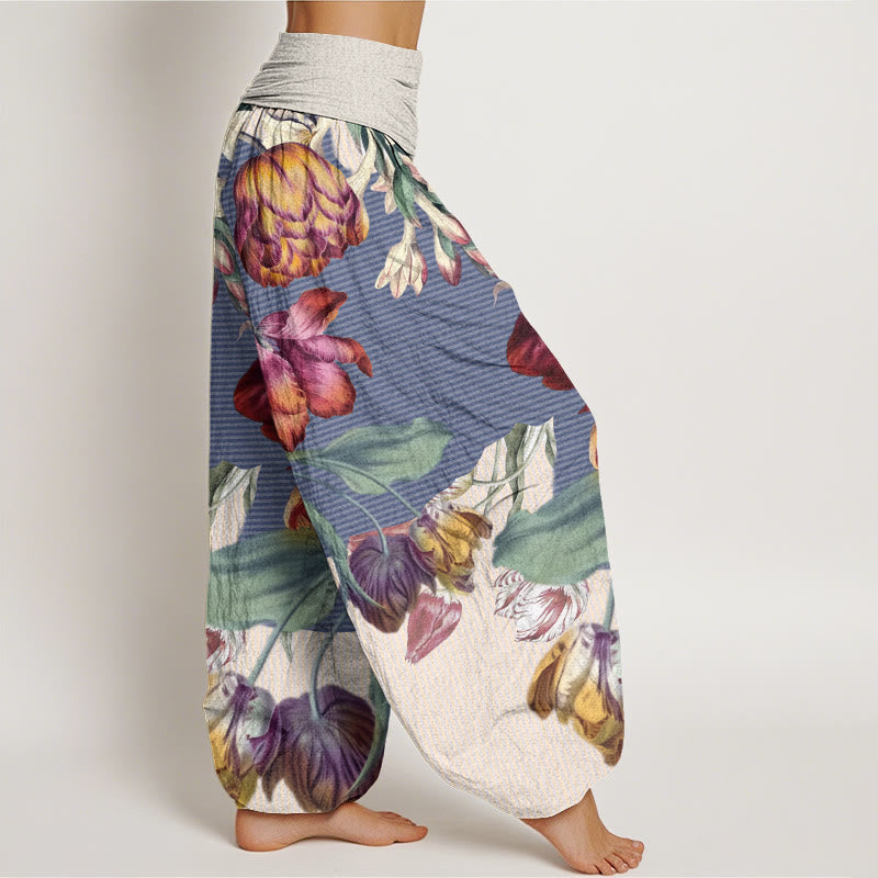 Pantalones harén con cintura elástica para mujer con diseño de Buddha Stones - image 7
