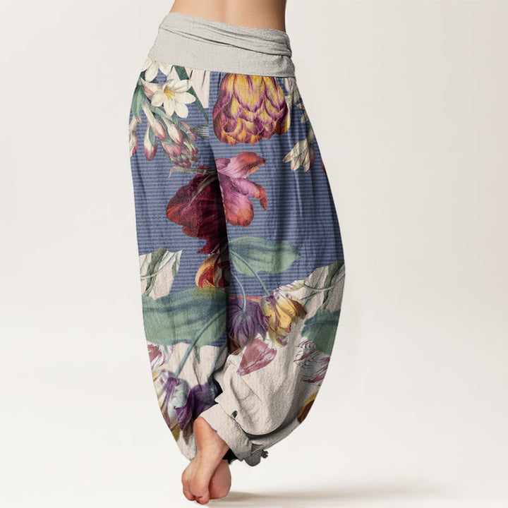 Pantalones harén con cintura elástica para mujer con diseño de Buddha Stones - image 6