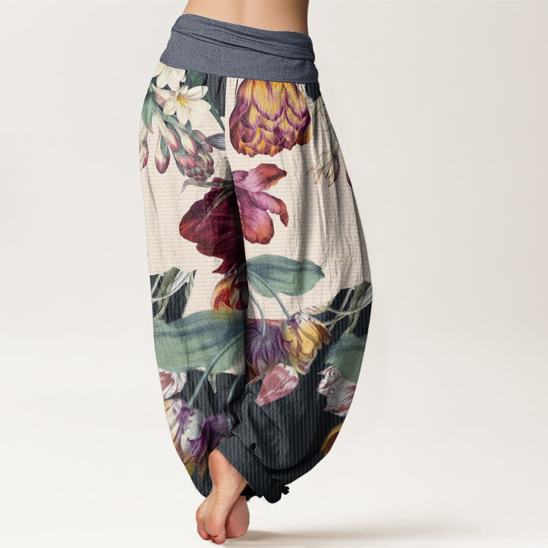 Pantalones harén con cintura elástica para mujer con diseño de Buddha Stones - image 9