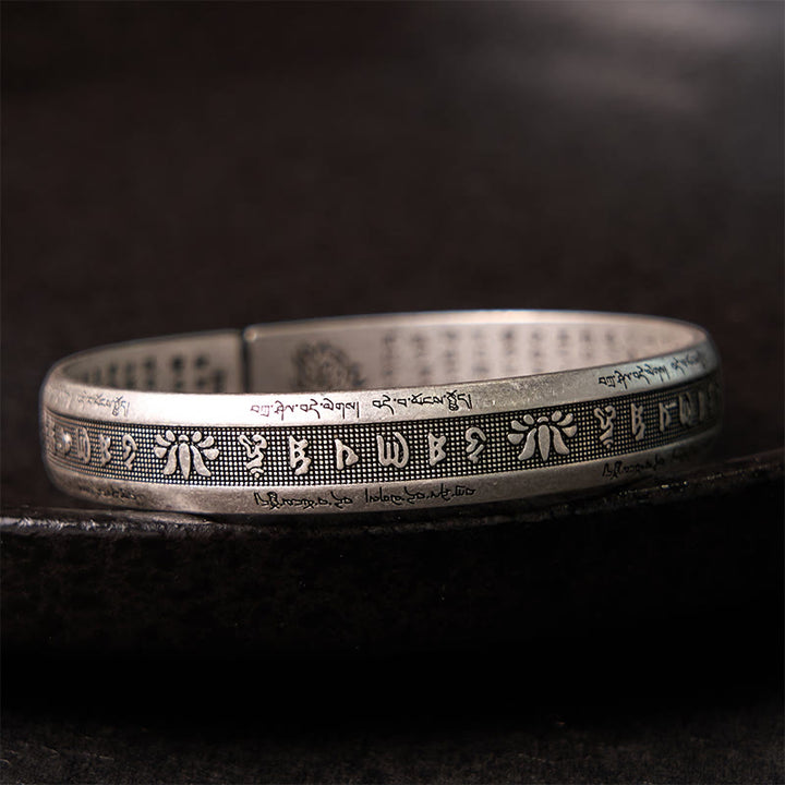 Brazalete con Buddha Stones Om Mani Padme Hum, corazón, Sutra, Mantra, loto, paz, meditación