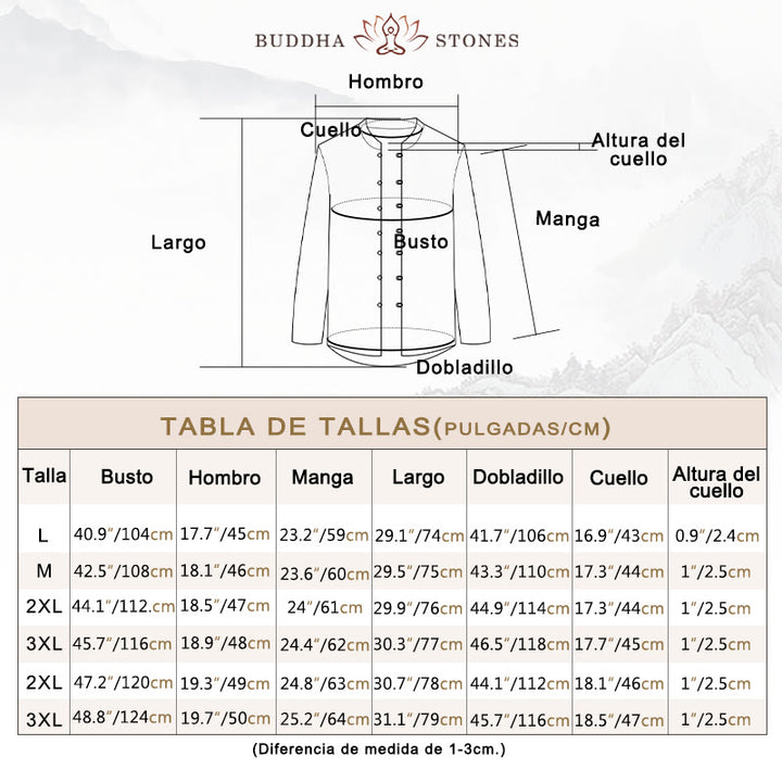 Traje Tang tradicional con Buddha Stones y forro polar, uniforme de manga larga, pantalones y camiseta para hombre