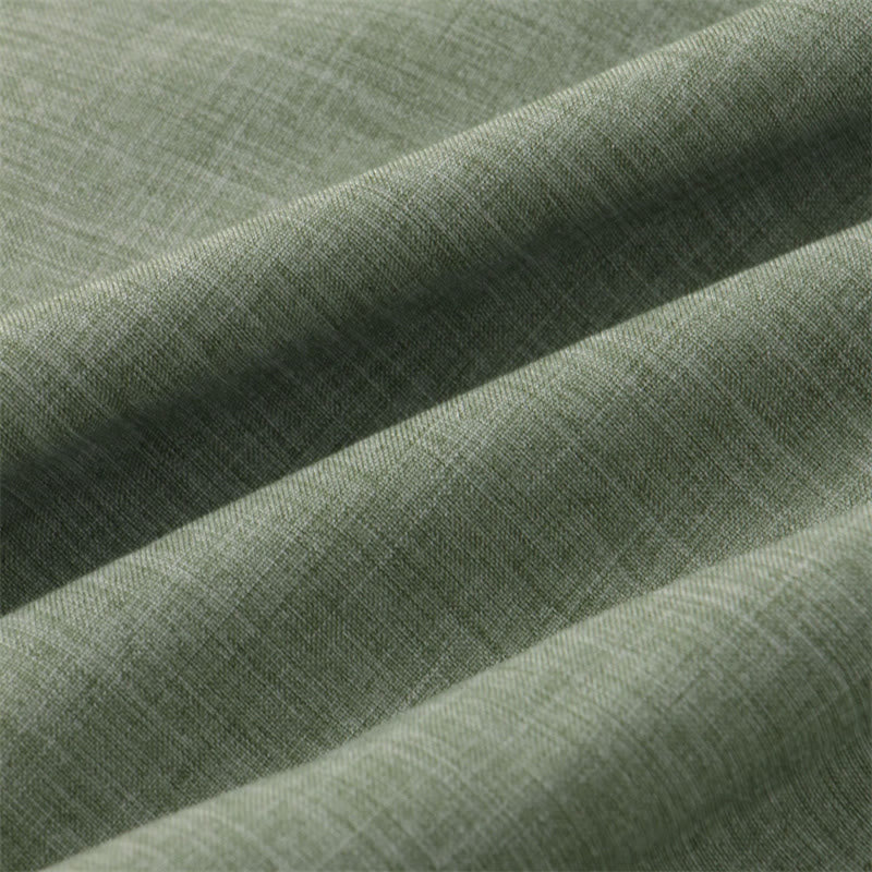 Camisa de algodón de manga corta con botones y bolsillo para hombre de Buddha Stones Summer - image 6