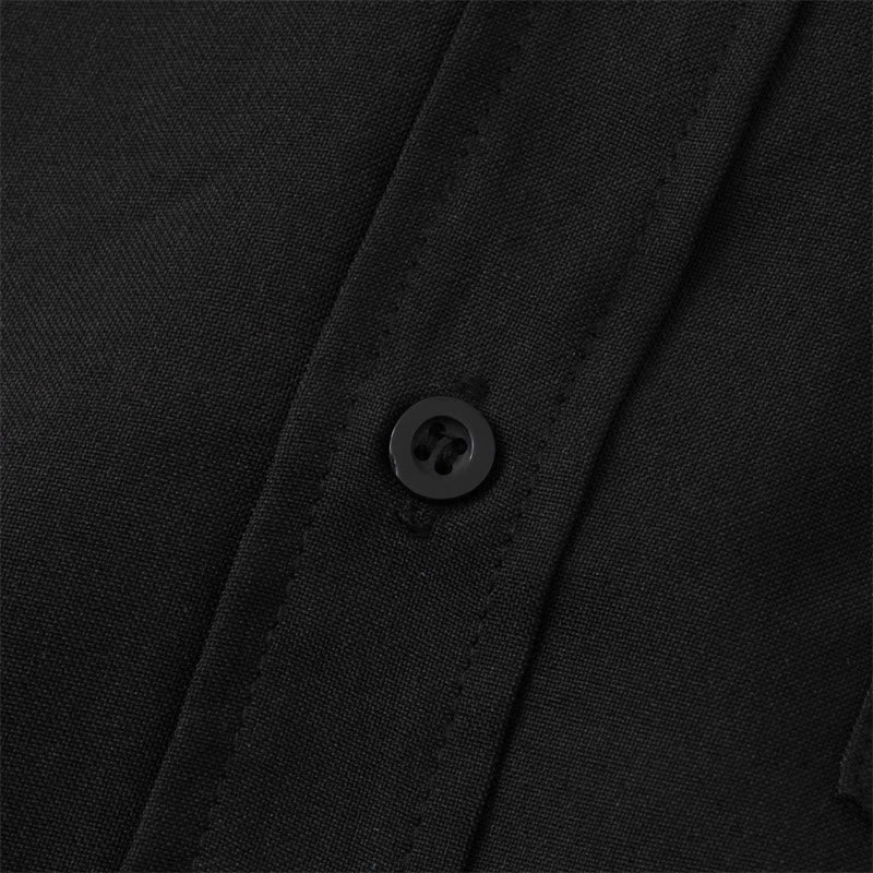 Camisa de algodón de manga corta con botones y bolsillo para hombre de Buddha Stones Summer - image 11