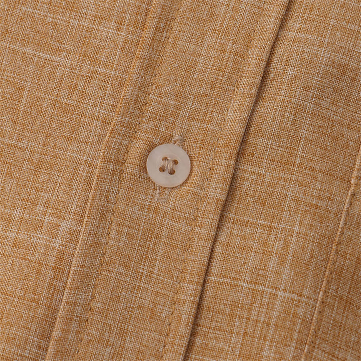 Camisa de manga corta lisa con botones y bolsillo para hombre Buddha Stones Summer - image 25