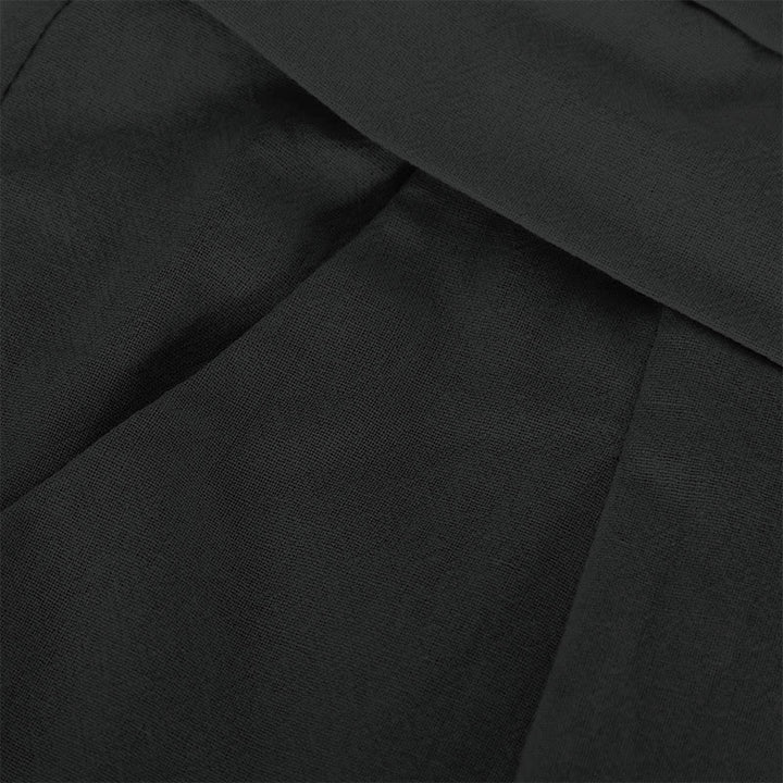 Pantalones anchos de algodón para mujer, estilo retro, informal, de cintura alta y con bolsillos, de Buddha Stones - image 6