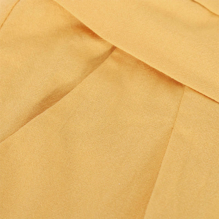 Pantalones anchos de algodón para mujer, estilo retro, informal, de cintura alta y con bolsillos, de Buddha Stones - image 3