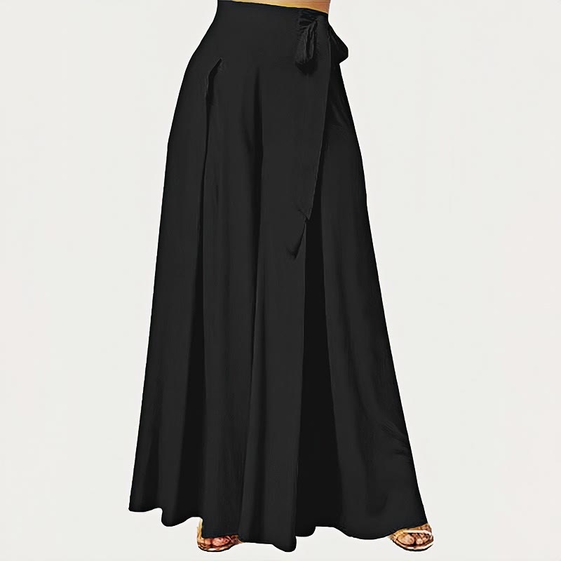 Pantalones anchos con bolsillos y cordón ajustable para mujer, estilo retro, informal, de primavera, con Buddha Stones