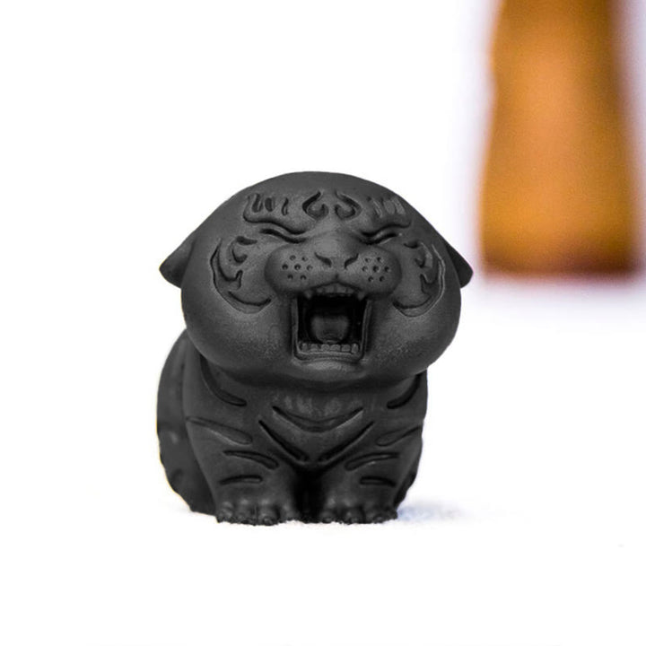 Estatua de resina fundida con óxido de hierro en polvo de tigre en miniatura con Buddha Stones para decoración del hogar - image 26