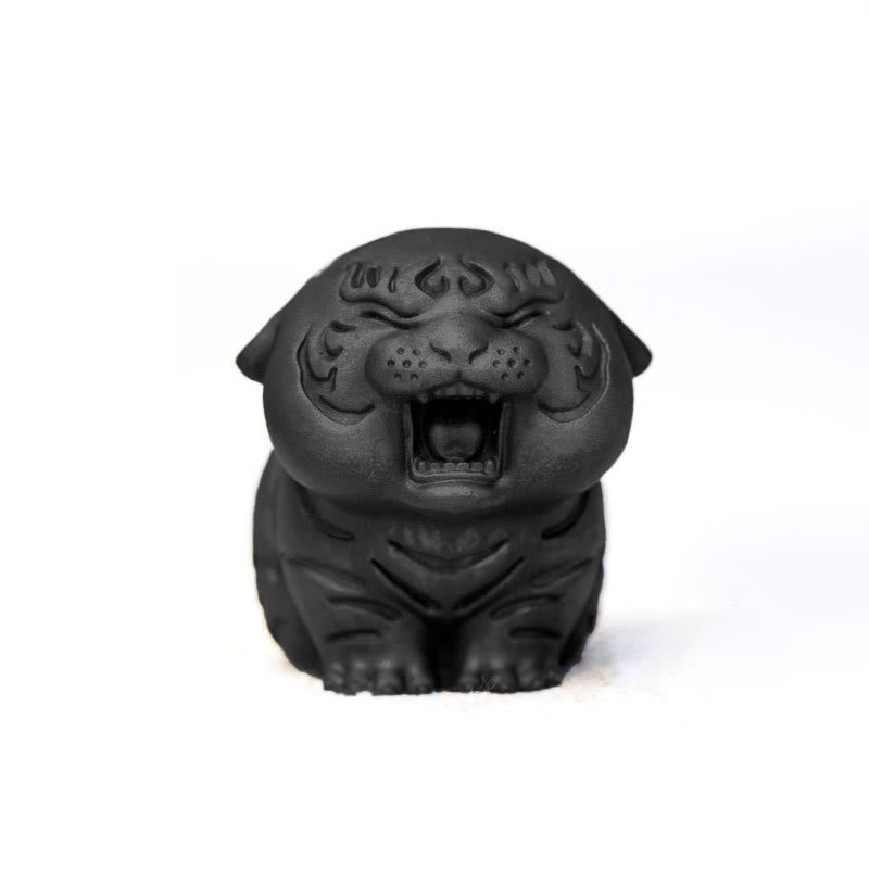 Estatua de resina fundida con óxido de hierro en polvo de tigre en miniatura con Buddha Stones para decoración del hogar - Versión pulida 6*5*4,5 cm - image 18
