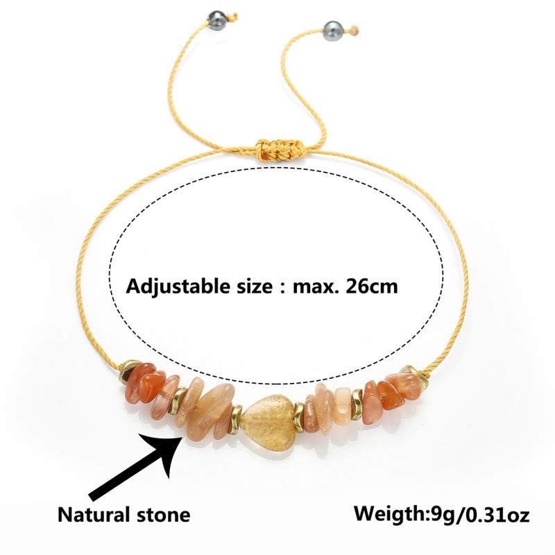 Pulsera de la felicidad con Buddha Stones que elevan tu alma, citrino, cornalina y piedra solar