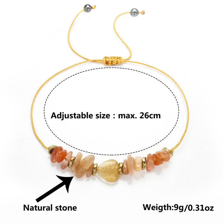 Pulsera de la felicidad con Buddha Stones que elevan tu alma, citrino, cornalina y piedra solar