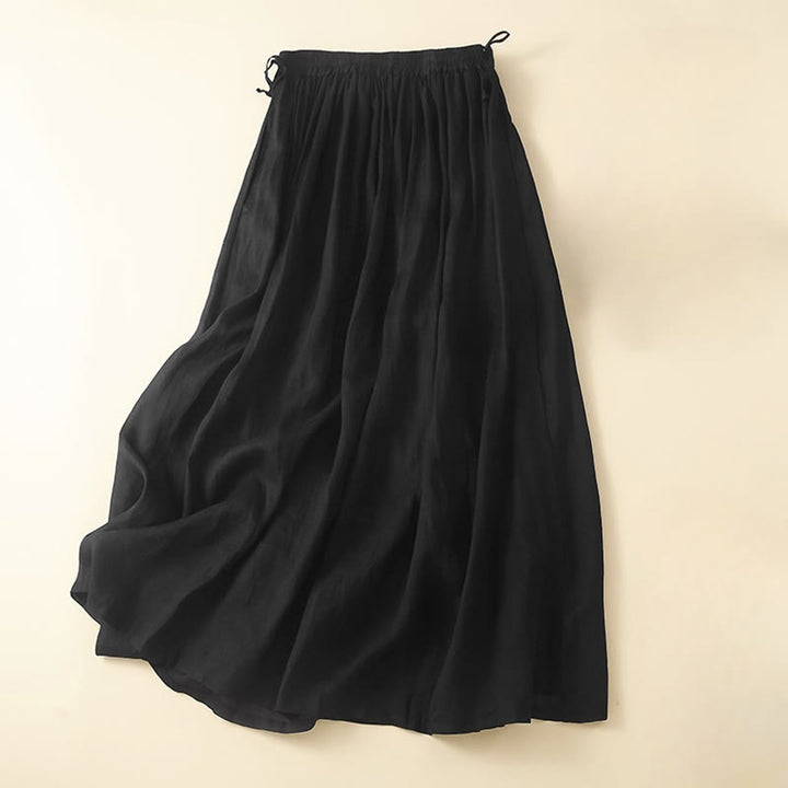Falda de algodón con cintura elástica y cordones para mujer, con estampado de Buddha Stones y bolsillos - Negro - US8-10，UK/AU12-14，EU40-42 (2XL) - image 17