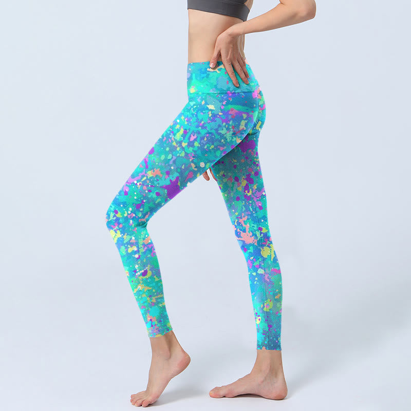 Leggings de ejercicio con estampado de tinta y Buddha Stones para mujer - image 2